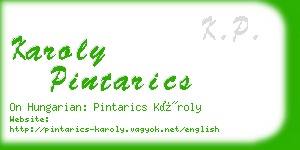 karoly pintarics business card